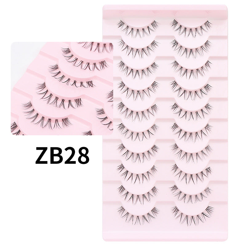 DINGSEN false eyelashes factory cross-border single fish line stem segmented eyelashes net red fox series one-piece eyelashes