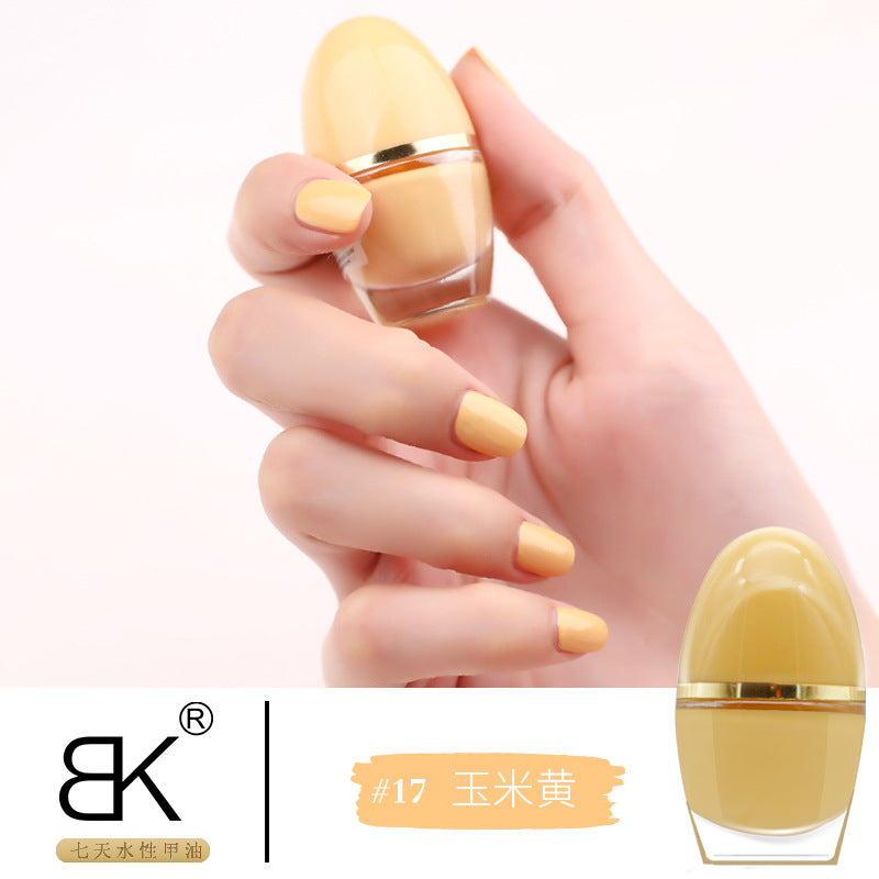 bk cute internet celebrity small easter egg 35 colors whitening 7 days water-based nail polish no baking long-lasting can not be peeled off wholesale 