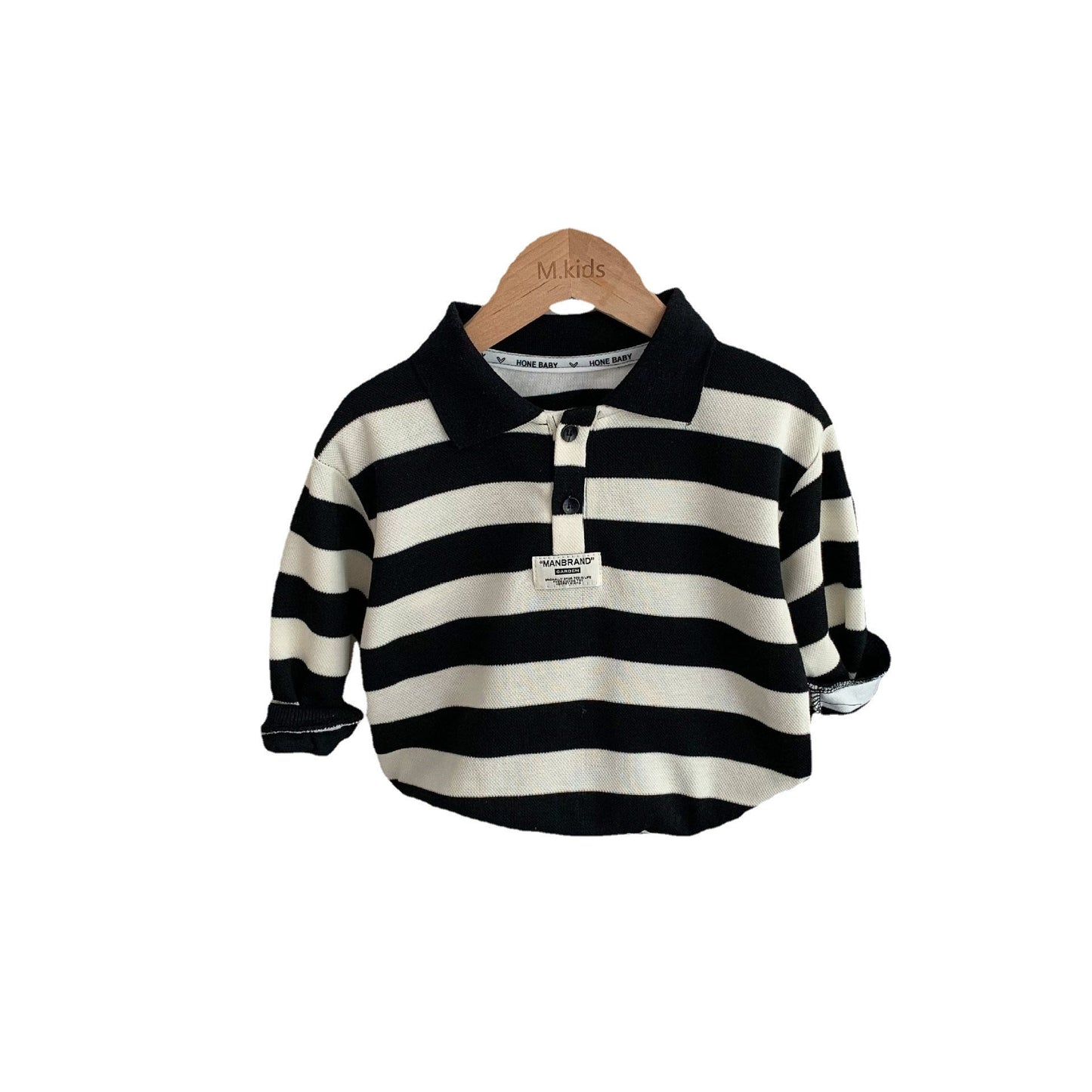 Children's sweatshirt 2024 Bangcheng spring new products boys striped POLO shirt top baby casual sweatshirt C0257