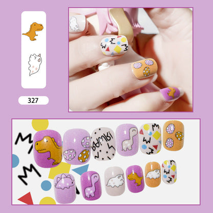 Manicure children wear cat nail pieces children's patches finished nail pieces fake nails adhesive nail pieces stickers bag