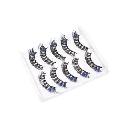 DINGSEN colorful five pairs of eyelashes DD volume false eyelashes set natural thick mixed eyelashes cross-border stable