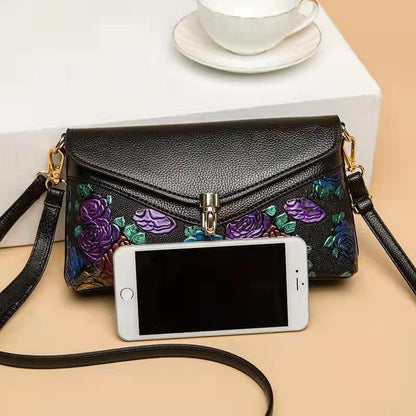 Wholesale women's shoulder bag 2024 new style ladies fashion stitching printing middle-aged women's bag large capacity messenger bag 