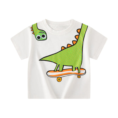 betop children's clothing summer new style cartoon Korean version children's short-sleeved T-shirt boy baby clothes bottoming shirt cross-border supply