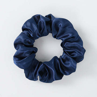 2022 new solid color satin hair ring pig intestines go out black all-match hair accessories headband hair ring wholesale stall