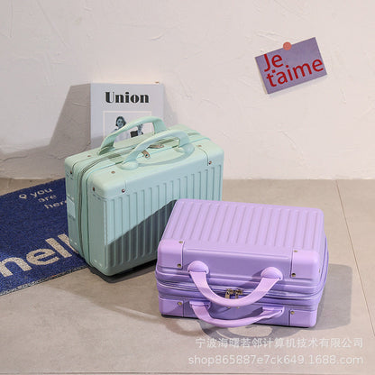 14 inch luggage cosmetic bag suitcase female bridesmaid gift small lightweight travel document mini storage box 