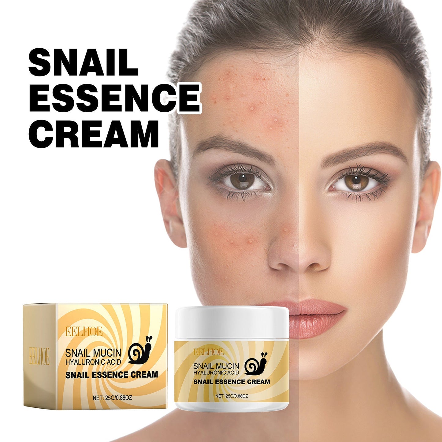 EELHOE snail protein repair cream fades fine lines, moisturizes, nourishes and whitens skin protein repair cream 