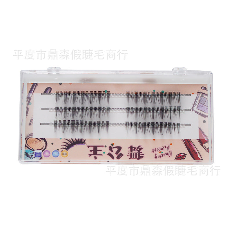 Dancing Princess Little Devil Segmented False Eyelashes Natural Style Thick Single Cluster Self-grafted Eyelashes COS