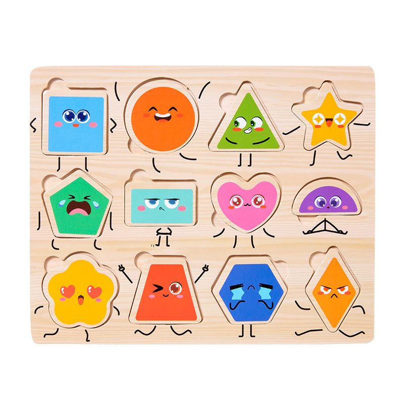 Children's enlightenment cognitive matching scene plane jigsaw puzzle digital fruit animal traffic early education educational toys