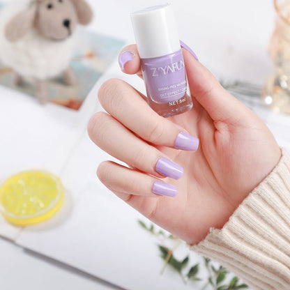 ZYAFUN No-bake water-based peelable nail polish No-bake quick-drying long-lasting no-fading odorless peel-off micro-glue nail polish 