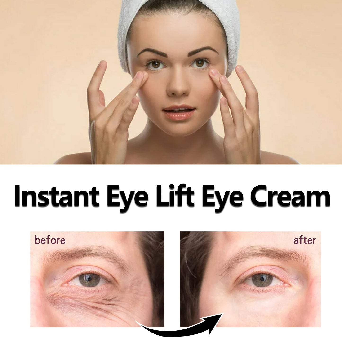 Hoygi eye lifting eye cream moisturizes and tightens the skin around the eyes to reduce fine lines, anti-aging and anti-wrinkle lifting eye cream 