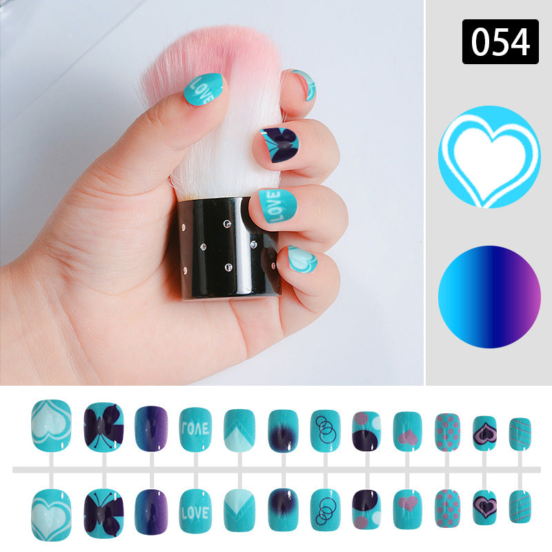 Nail art children's nails cute wearable nails nails children's false nails strip nails finished nails