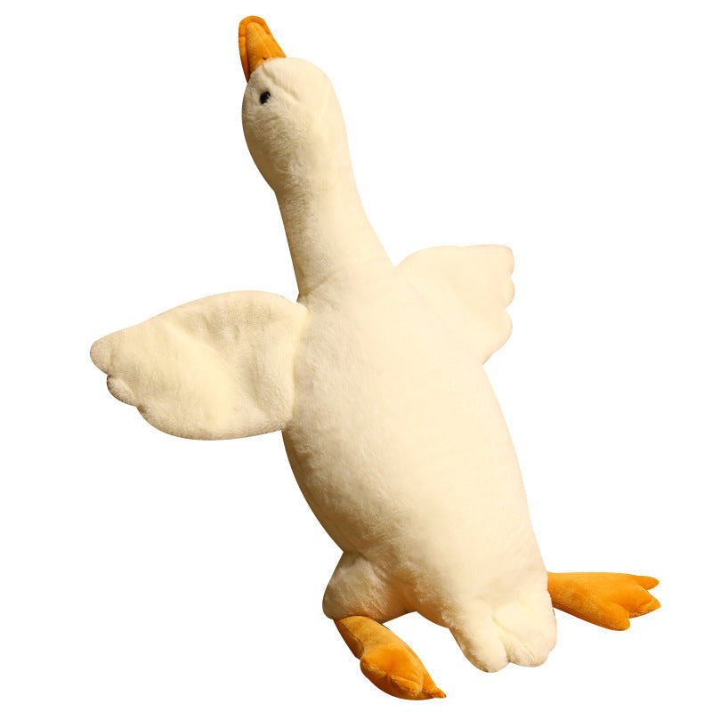 Internet celebrity big white goose doll plush toy baby prone sleeping long pillow comfort doll gift exhaust pillow