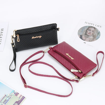 Korean style shoulder bag 2024 new women's bag fashion messenger bag simple versatile mobile phone bag women's mother wallet 