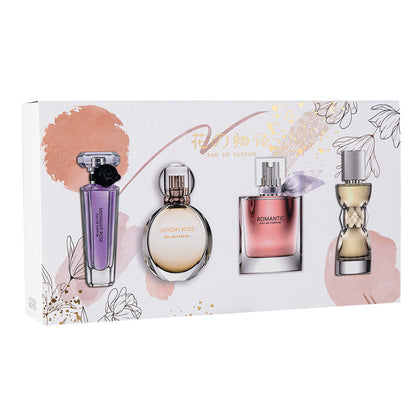 Perfume for women, fresh and light fragrance, long-lasting, four-piece perfume set for girls and students, popular perfume for internet celebrities, wholesale