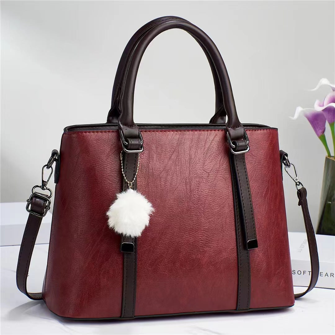 2024 autumn and winter women's bags new European and American retro large-capacity handbags trendy fashion one-shoulder messenger mother's bag 