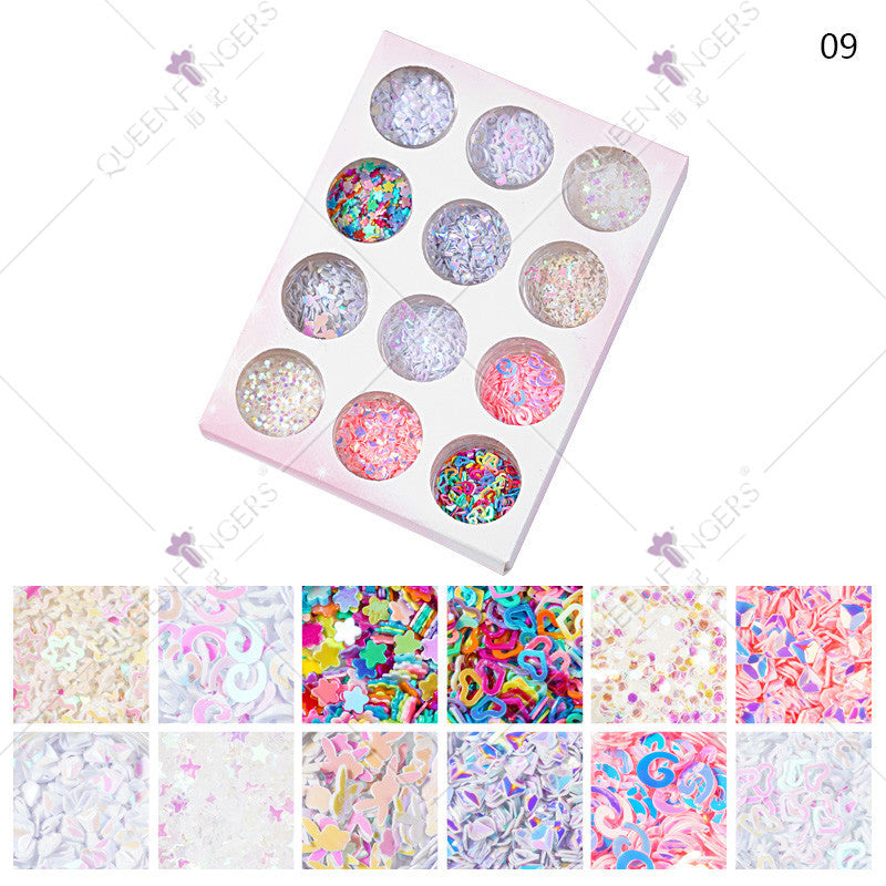 Zhifei nail art sequins net red eye makeup sequins stickers pony soft girl girl eye makeup glitter pearl pieces