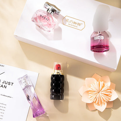 Flower Story new perfume women's set gift box four-piece set fresh and long-lasting light fragrance live broadcast one piece dropshipping 