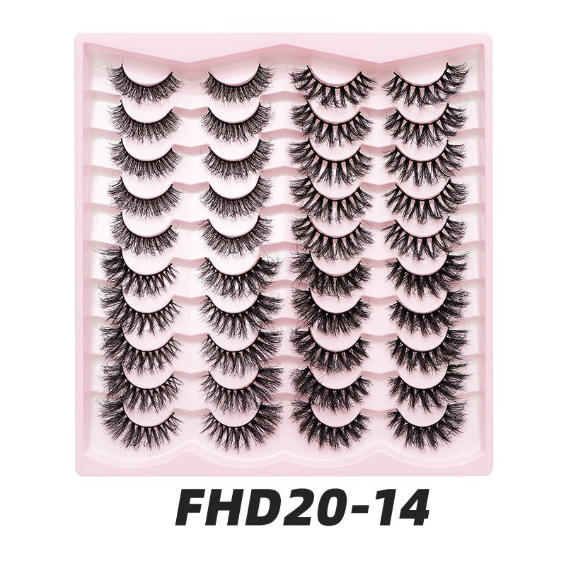 DINGSEN false eyelashes factory cross-border stable supply 20 pairs of eyelashes short three-dimensional eyelashes European and American