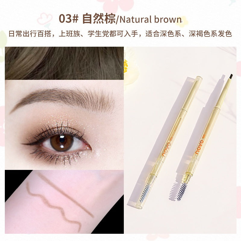 NOVO small oval double-head eyebrow pencil with eyebrow brush natural color lasting machete extremely fine waterproof and sweat-proof fine wholesale