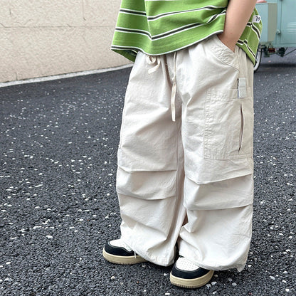 Children's clothing children's summer pants boys casual pants 2024 summer new boys thin loose straight trousers