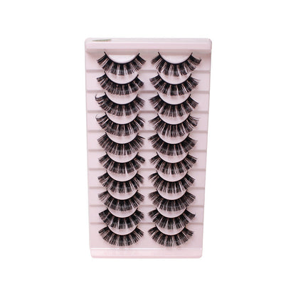 DINGSEN false eyelashes factory cross-border stable supply 10 pairs of DD holiday eyelashes Russian curling set