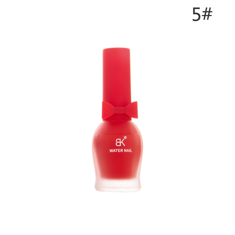 BK bow 30 colors matte matte whitening 7 days water-based nail polish no baking no odor can not be peeled wholesale