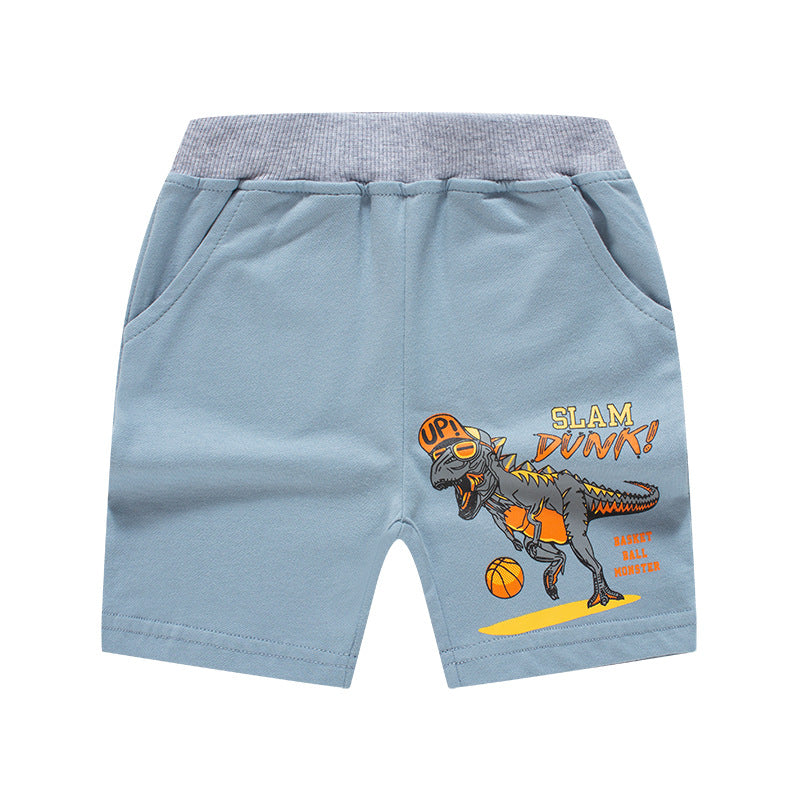 New summer children's shorts boys shorts pure cotton cartoon dinosaur print baby pants Korean version one piece delivery