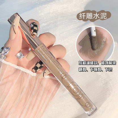 New maxfine liquid highlighter pen face tear groove matte natural brightening shadow concealer pen 