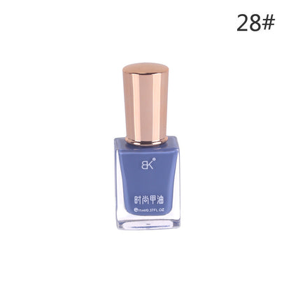 bk summer new style net red 36 colors fashion oily nail polish can not be peeled off without baking long-lasting not easy to fall off white wholesale