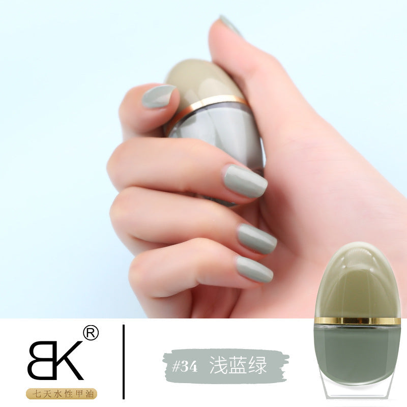 bk cute internet celebrity small easter egg 35 colors whitening 7 days water-based nail polish no baking long-lasting can not be peeled off wholesale 