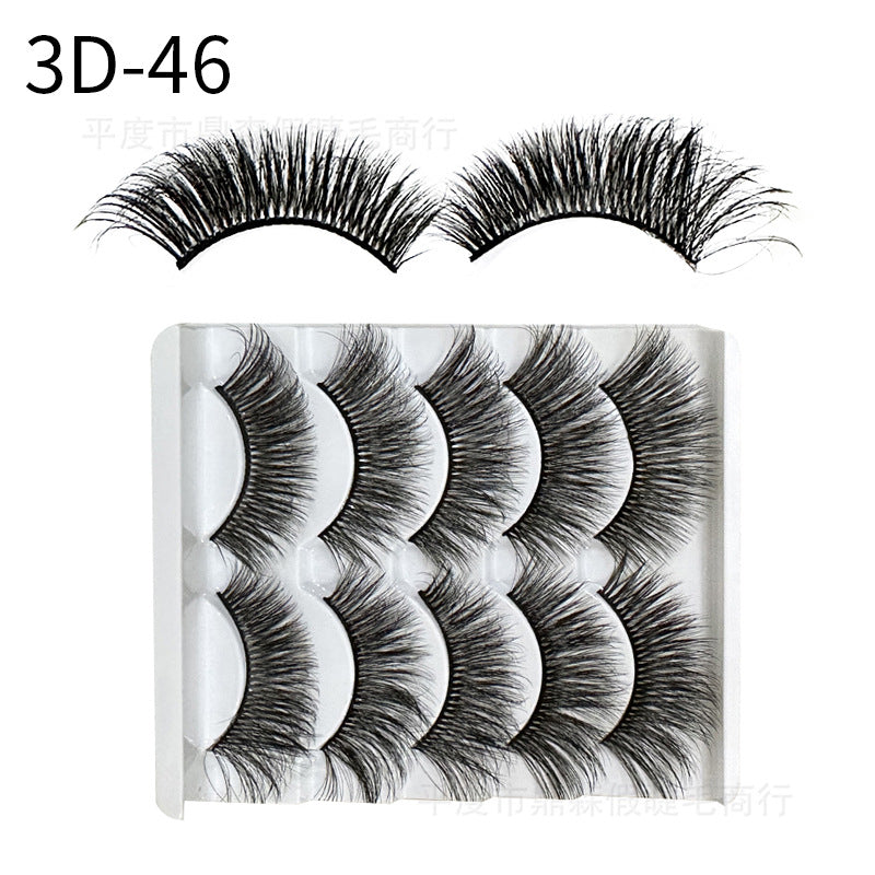 DINGSEN false eyelashes factory wholesale 3d three-dimensional eyelashes 5 pairs of eyelashes three D-46 multiple styles