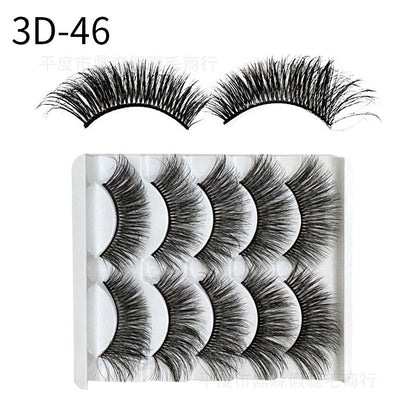 DINGSEN false eyelashes factory wholesale 3d three-dimensional eyelashes 5 pairs of eyelashes three D-46 multiple styles