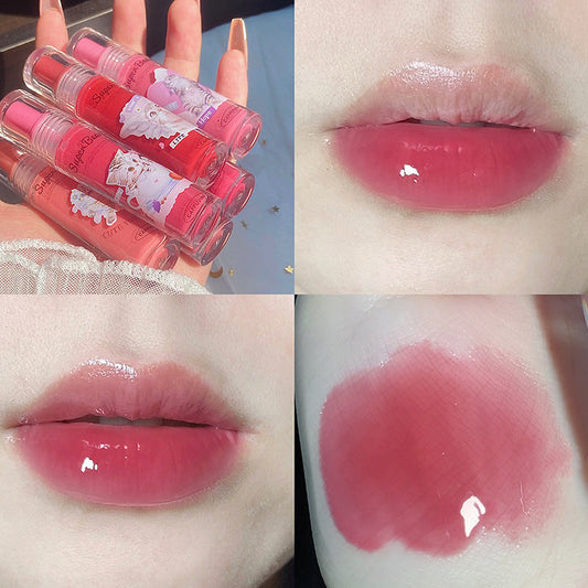 Cappuvini cat clear lip gloss moisturizing water mirror jelly lip glaze whitening lip gloss