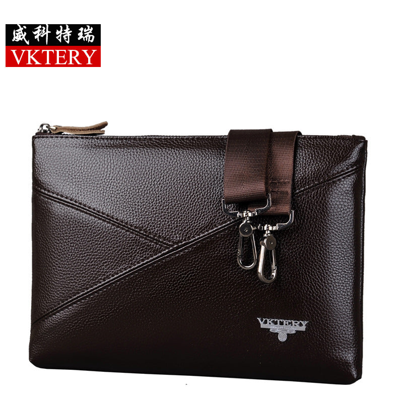 Weike Terry Large Size Men's Envelope Clutch Shoulder Crossbody Backpack Business Casual Men's Bag