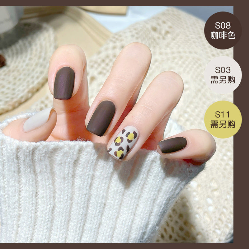 2023 new nail polish spring and summer color water-based matte nail polish cannot be peeled off and dried naturally, suitable for pregnant women