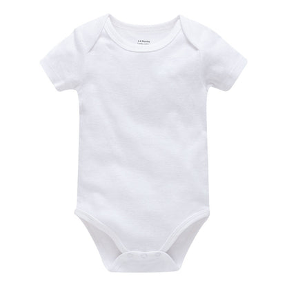 Bodysuit, plain cotton short-sleeved children's clothes, baby A-type boys and girls solid color triangle romper 