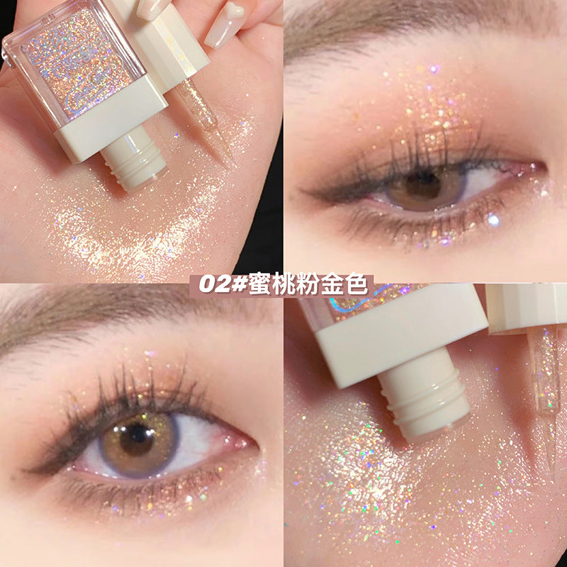 Gegebear Gege Bear Liquid Eyeshadow Pearlescent Sequins Glitter Silkworm Eyeshadow Brighten a Drop of Tear Makeup Wholesale