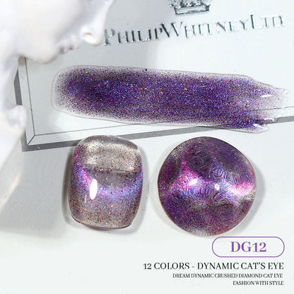 Cross-border special 2023 new dynamic diamond cat's eye nail polish gel autumn and winter whitening crystal cat's eye phototherapy gel