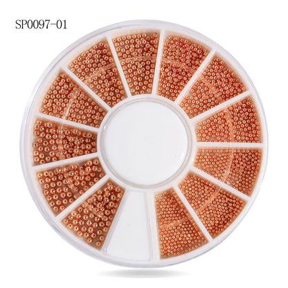 Cross-border nail art accessories nail flat bottom fantasy alloy diamond special-shaped white AB rhinestone accessories 12 grid turntable wholesale