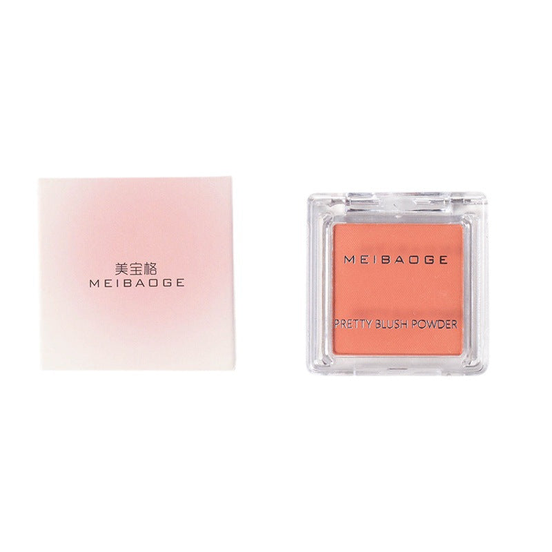 MEIBAOGE monochrome blush highlight contour blush purple blush blue peach matte natural gray powder milk apricot blush cross-border