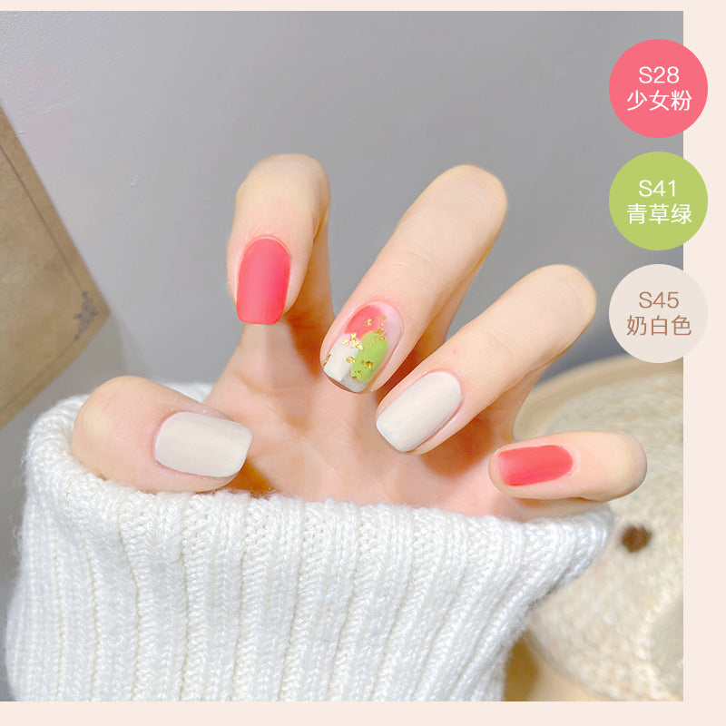 2023 new nail polish spring and summer color water-based matte nail polish cannot be peeled off and dried naturally, suitable for pregnant women