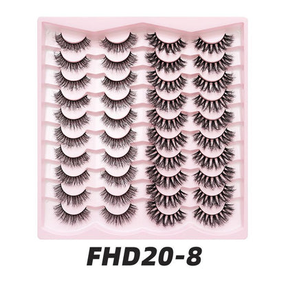 DINGSEN false eyelashes factory cross-border stable supply 20 pairs of eyelashes short three-dimensional eyelashes European and American