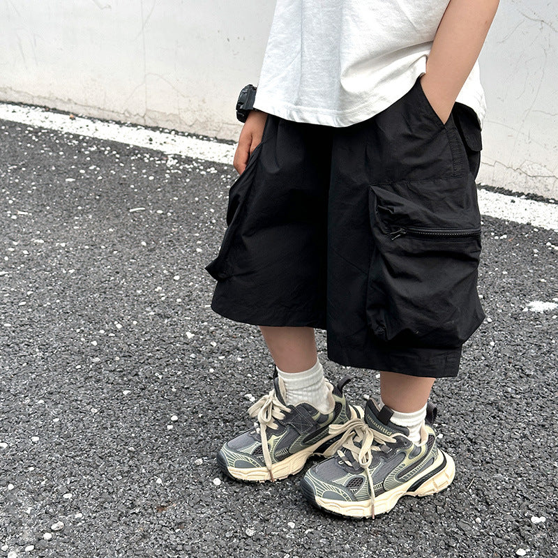 Children's clothing boys shorts children's summer pants 2024 new boys summer casual overalls shorts wholesale