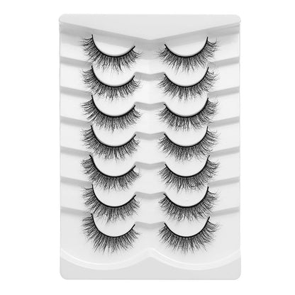 Dingsen false eyelashes factory cross-border stable supply 7 pairs of false eyelashes DSD series short fried hair