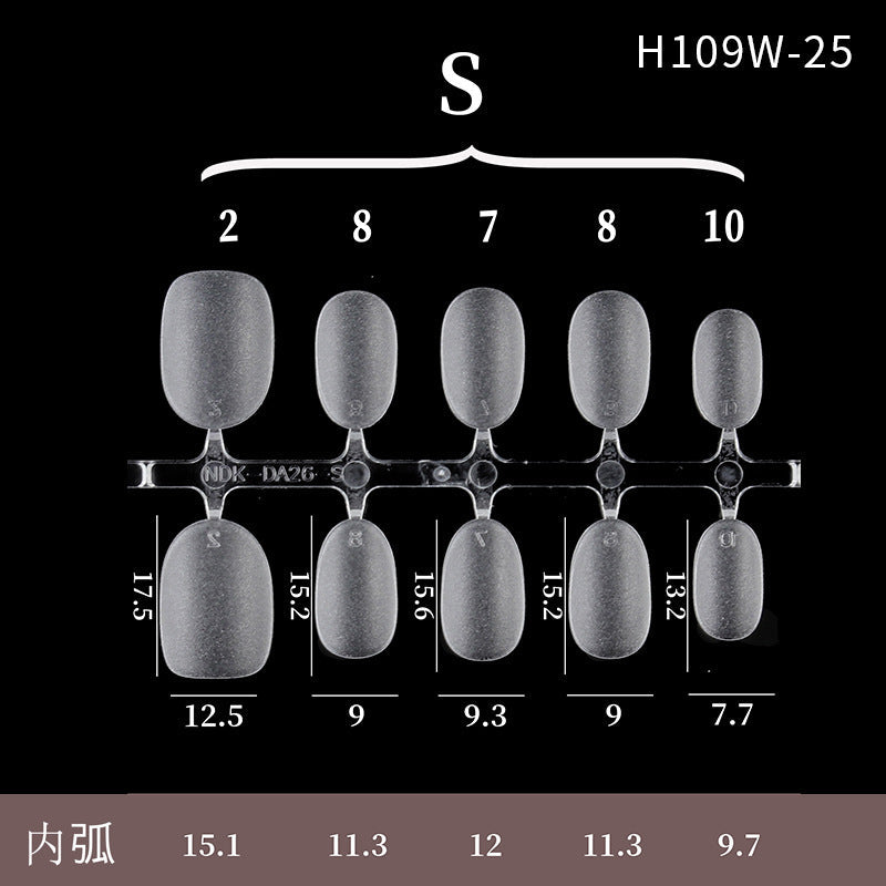 美甲甲片 磨砂免刻磨手工穿戴甲片折无痕空气软甲100片装全新升级