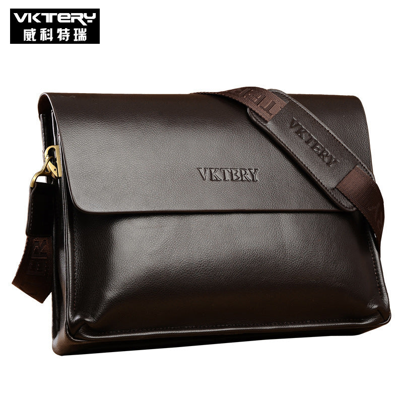 Weiketui Men's Bag Shoulder Bag Crossbody Bag Business Casual Bag កាបូបបុរសស្បែកទន់