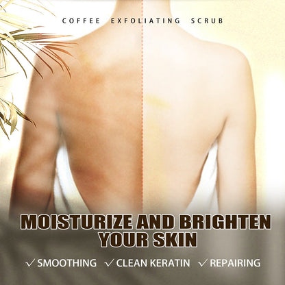 Jaysuing coffee scrub exfoliates, rejuvenates, lightens body melanin, brightens skin, deep cleanses 