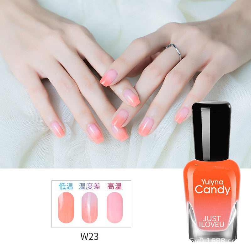 2024 new temperature-changing nail polish, no baking, quick drying, long-lasting, non-peelable, non-fading, multi-color nail polish, direct sales from manufacturers