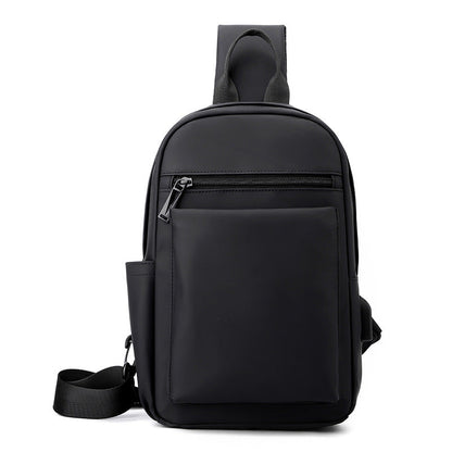 Cross-border new men's messenger bag simple temperament commuter shoulder bag usb light business sports leisure chest bag 