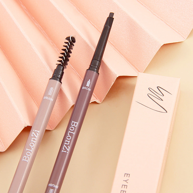 BOLONZI Morandi ultra-fine double-headed eyebrow pencil small triangle machete slender waterproof and sweat-proof not easy to smudge wholesale 